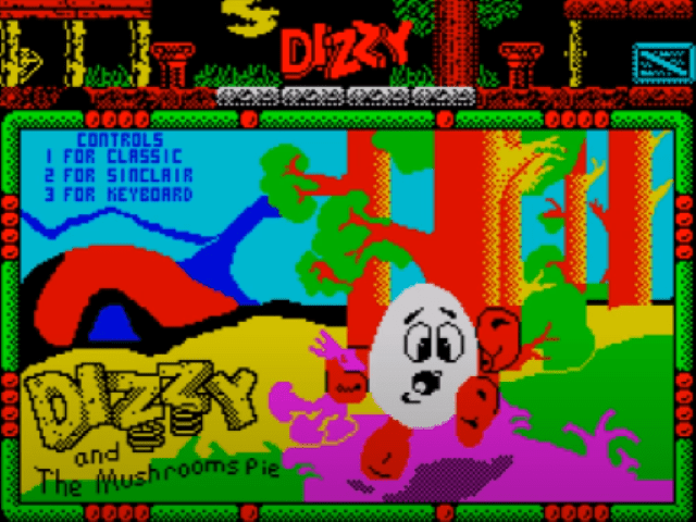 Dizzy title screen for ZX Spectrum